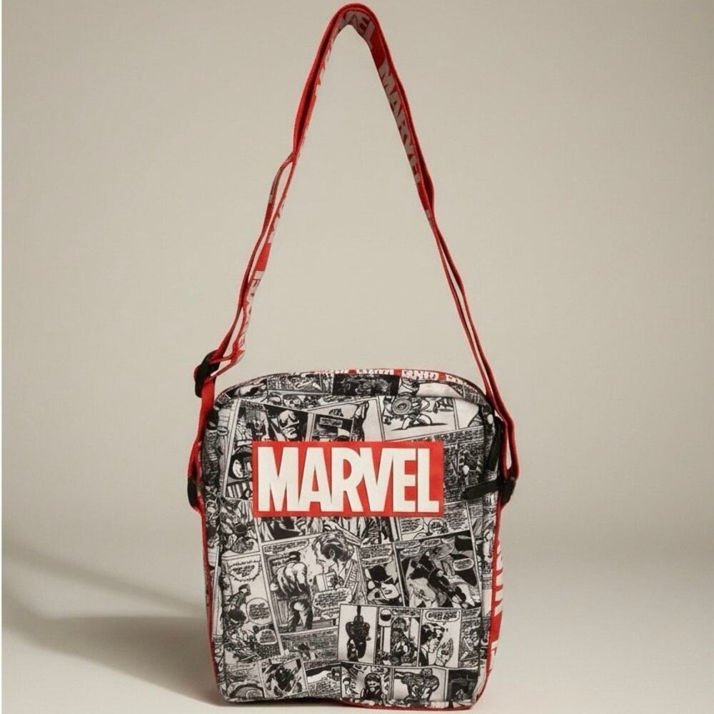 NWOT Marvel Comic Book Logo Crossbody Bag Universal Parks